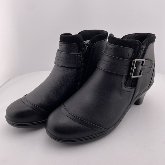 Bioheels Boots 6‎ B Emma Cap Toe Comfort Ankle Bootie Leather Zip Shoes - Picture 1 of 9